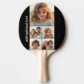 5 Photo Collage - op zwarte achtergrond Tafeltennisbatje (Voorkant)