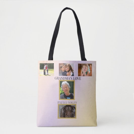 5-photo Family Tribute  Tote Bag (Voorkant)