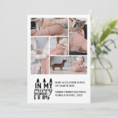 5 Photo In My Merry Pregnant Era Christmas Feestdagenkaart (Staand voorkant)