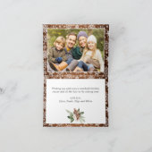 5 PHOTO-kerstfeestmaal roestbruin Feestdagen Kaart (Binnen)