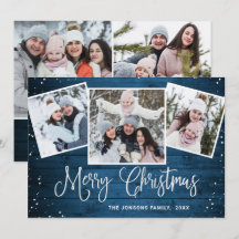 5 PHOTO-kerstfeestmaal roestvrij blauw hout