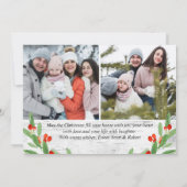 5 PHOTO-kerstfeestmaal roestvrij Feestdagenkaart (Achterkant)