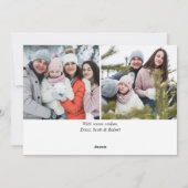 5 PHOTO-kerstfeestmaal roestvrij Feestdagenkaart (Achterkant)