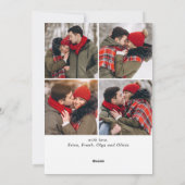 5 PHOTO Merry Kerstmis Gold Sparkle Greep Feestdagenkaart (Achterkant)