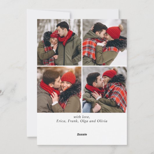 5 PHOTO Merry Kerstmis Gold Sparkle Greep Feestdagenkaart (Achterkant)