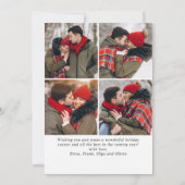 5 PHOTO Merry Kerstmis Gold Sparkle Greep Feestdagenkaart (Achterkant)