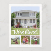 5 Photo New Home Picture Change of Address Moving Aankondigingskaart (Voorkant)