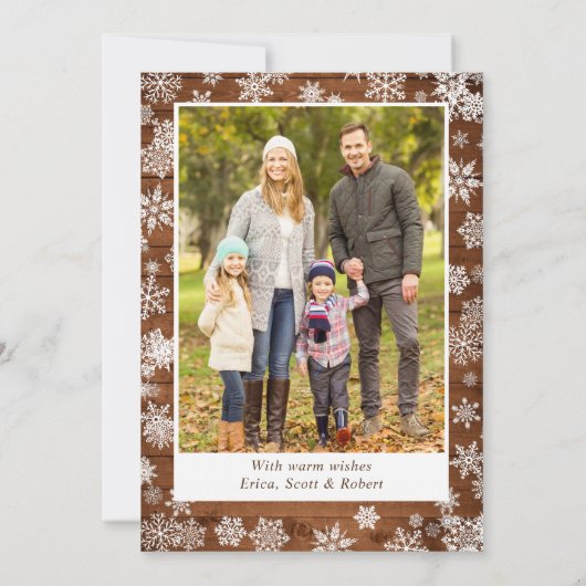 5 PHOTO Retro Kerstmis Rustige Tronkelwagen Feestdagenkaart (Achterkant)