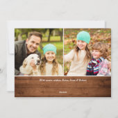 5 PHOTO Retro Kerstmis Rustige Tronkelwagen Feestdagenkaart (Achterkant)