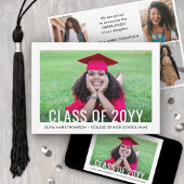 5 Photo Simple Modern Bold Class Year Graduation Aankondiging
