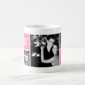 5-Photo Sjabloon Roze Monogram Koffiemok (Center)