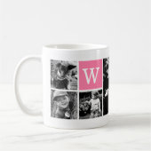 5-Photo Sjabloon Roze Monogram Koffiemok (Links)