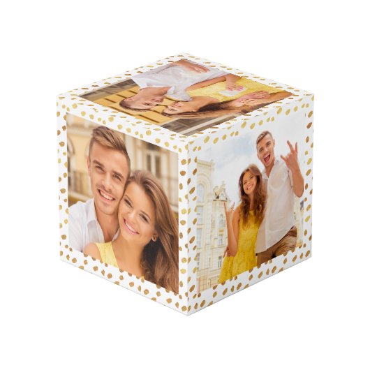 5 Photo White Gold Verloving Kubus (Achter hoekig)