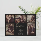 5 Photos Black Chic Trendy Collage Wedding Covid19 (Staand voorkant)