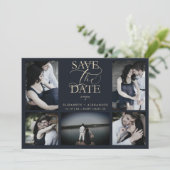 5 Photos Blue Chic Trendy Collage Wedding Covid19 (Staand voorkant)