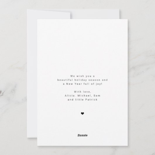 5 photos Christmas modern script Happy Holidays Feestdagenkaart (Achterkant)