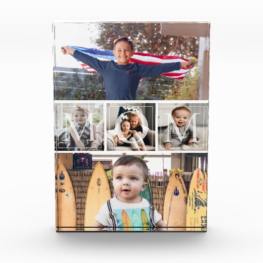 5 Pic Collage voor Moeder Fotoblok (Voorkant)