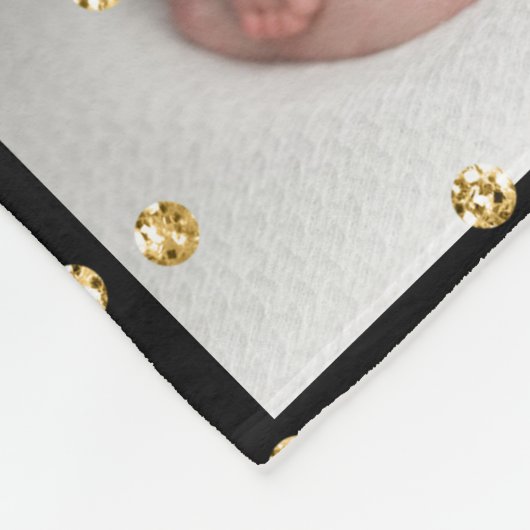 5 Pics Familie Collage Goud Script Kerstmis Fleece Deken (Hoek)