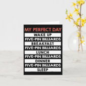 5-pins biljart Mijn perfecte dag 5-pins speler Kaart (Gele Bloem)