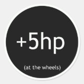 +5 PK RONDE STICKER (Voorkant)