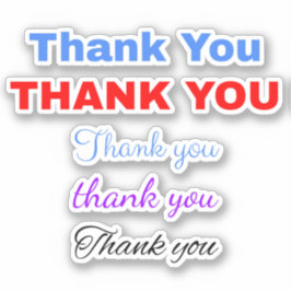 5 Populair dank u Script Sticker