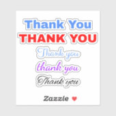 5 Populair dank u Script Sticker (Vel)