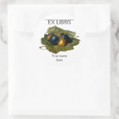 5  pruimen schilderen boekenplaat ronde sticker (Tas)