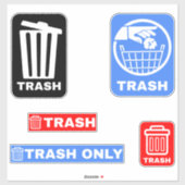 5 prullenbak Collectie Sticker (Vel)