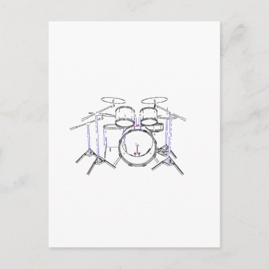 5-puntsdrumkit: markeringstekening: briefkaart (Voorkant)