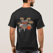 5-puntsdrumkit - Oranje - zwarte T-shirt (Achterkant)