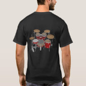 5-puntsdrumkit - rood - zwart T-shirt (Achterkant)