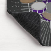 5-puntsdrumkit - Violet Finish - Black Mousepad Muismat (Hoek)