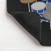 5-puntsdrumset - blauwe afwerking - zwarte mousepa muismat (Hoek)
