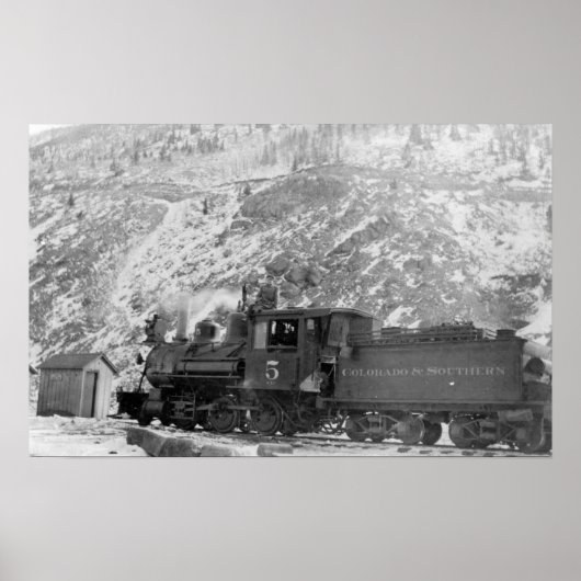 #5 Railroad Engine Colorado & Southern Poster (Voorkant)