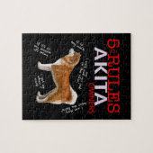 5 Regels voor Akita-eigenaars Legpuzzel (Horizontaal)