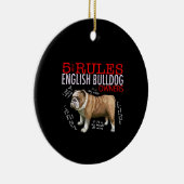 5 Regels voor Engelse bulledog Oowner Bulldog Dad  Keramisch Ornament (Rechts)