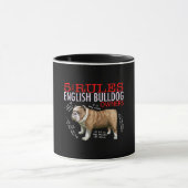 5 Regels voor Engelse bulledog Oowner Bulldog Dad  Mok (Midden)