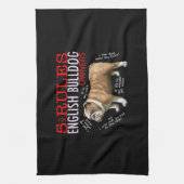 5 Regels voor Engelse bulledog Oowner Bulldog Dad  Theedoek (Verticaal)