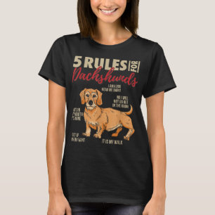 5 Regels voor Wirehaered Dachshunds Funny Wirehair T-shirt
