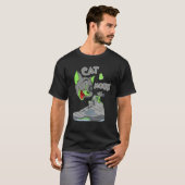 5 Retro Green Bean Matching Cat and Mouse Green be T-shirt (Voorkant volledig)