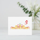 5 ringen briefkaart (Staand voorkant)