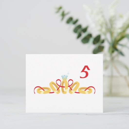 5 ringen briefkaart (Staand voorkant)