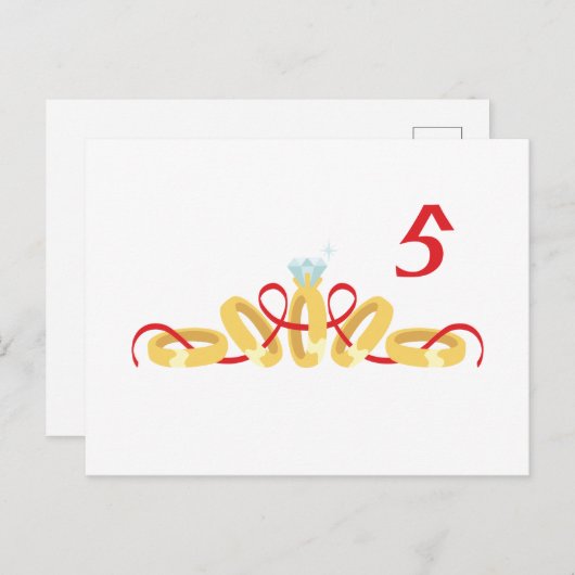 5 ringen briefkaart (Voorkant / Achterkant)