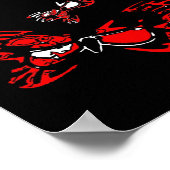 5 rode botervliegen poster (Hoek)