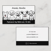 5 Schattigee honden Professioneel hondengerelateer Visitekaartje (Voorkant / Achterkant)