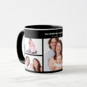 5 secties Custom Foto Eenvoudig Elegant Zwart Lijs Mok (Voorkant links)