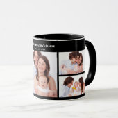 5 secties Custom Foto Eenvoudig Elegant Zwart Lijs Mok (Voorkant rechts)