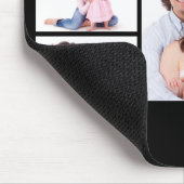 5 secties Custom Foto Eenvoudig Elegant Zwart Lijs Muismat (Hoek)