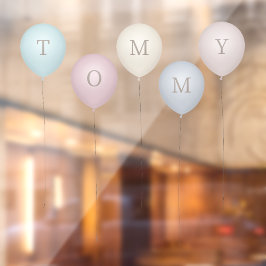 5  Sepia Pinks & Grays Aangepaste ballonnen Raamsticker