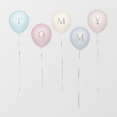 5  Sepia Pinks & Grays Aangepaste ballonnen Raamsticker (Vel)